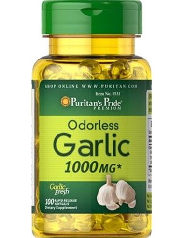 Geurloze knoflook 1000 mg, 100 capsules