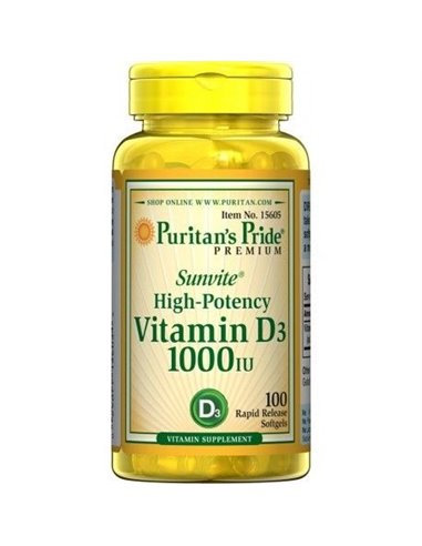 Vitamine D3 1000 IE, 100 capsules