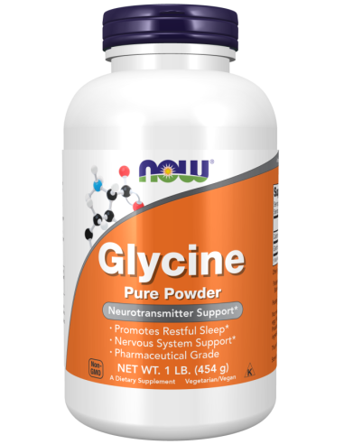 Glycine Puur Poeder 454 g (Now Foods)