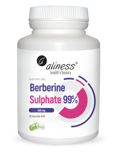 Berberinesulfaat 99% 400 mg, 60 groentecapsules